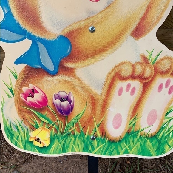 Vintage large easter bunny yard sign. - Picture 3 of 5